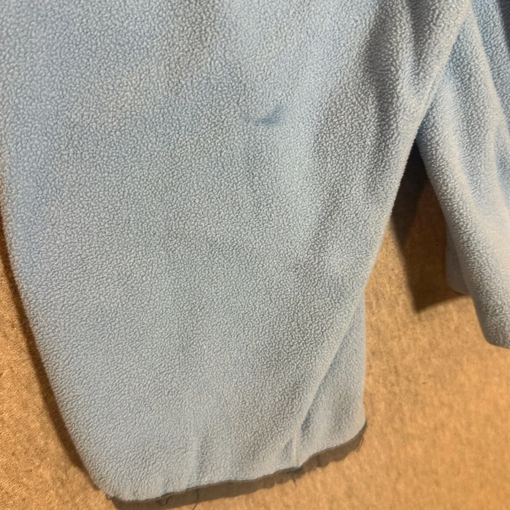 Adidas Fleece Pullover Men’s Size Large Light Blue Black Trim Y2K Logo Winter